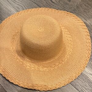 Elegant Tan Wide-Brimmed Sun Hat